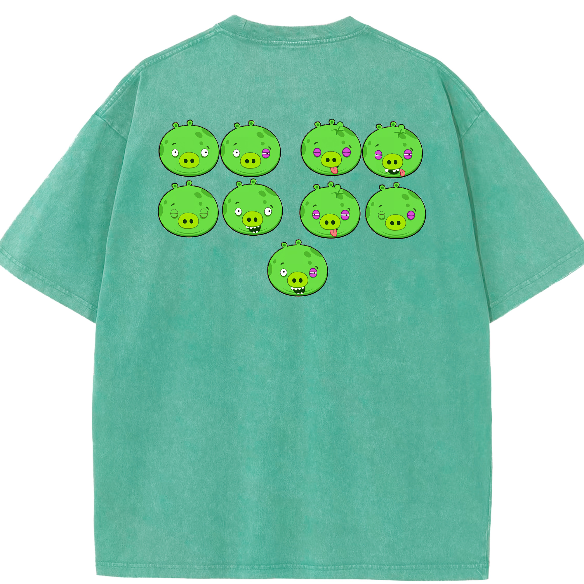 （画像用） Angry Birds アングリーバード 綿100% ヴィンテージ風 半袖Tシャツ（背面プリント）